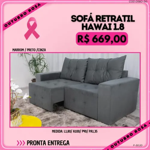SOFÁ RETRÁTIL HAWAÍ 1,80m