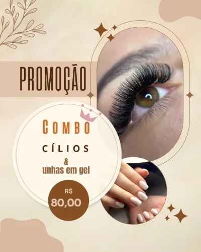 Combo Cílios e Unhas em Gel - Promoção Imperdível!