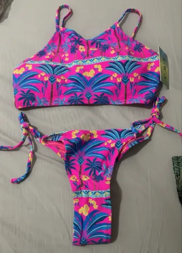 Biquíni top rosa