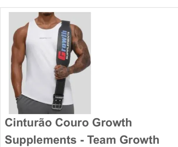 CINTURÃO COURO GROWTH SUPPLEMENTS - TEAM GROWTH