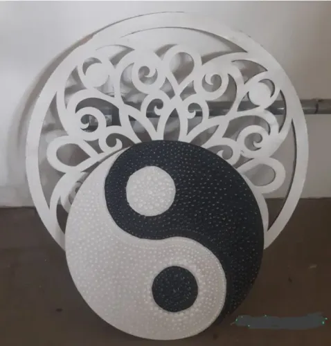 Painel Decorativo Yin Yang com Mandala