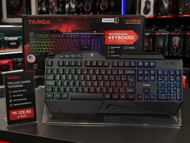 Teclado Gamer Rgb Com Teclas Antighosting Conexão USB