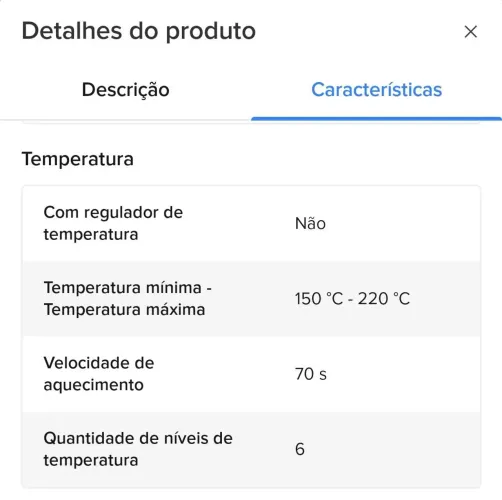 Prancha Gama profissional