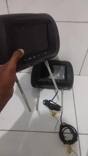 Tela dvd encosto de cabeça 