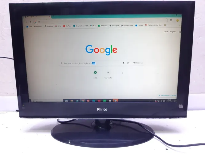 Monitore tv 24 pol entrada hdmi av e vga funcionando perfeitamente