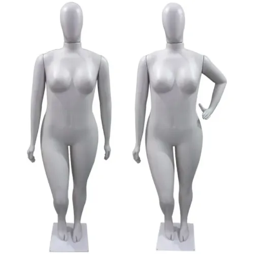 Manequim Feminino Plus de Plástico Branco 