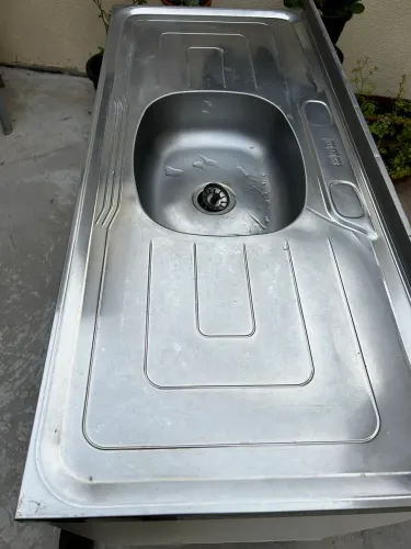 Pia c/ balcão inox 120cm