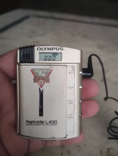 Gravador de microcassete O OLYMPUS Pearlcorder L400 ..raro...