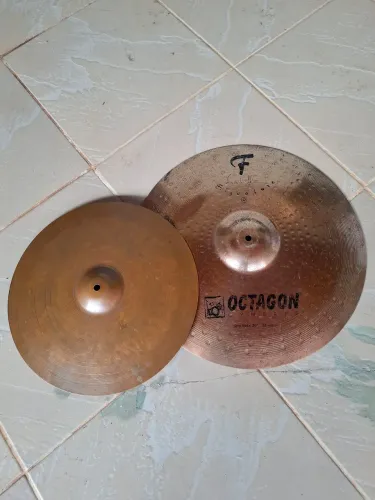 Kit Pratos Bateria Sabian 16 + Octagon 20 Usados