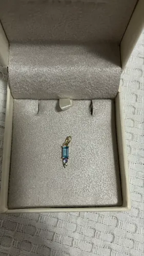 Pingente ouro 18k com pedras preciosas