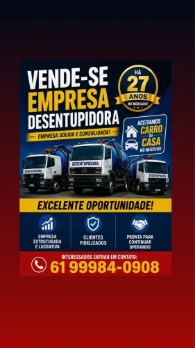 Vende-se empresa desentupidora