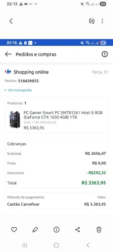 Vendo pc gamer com pouco uso completo excelente