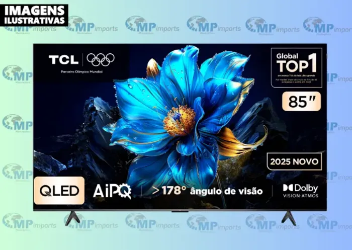 Loja MP Imports: Smart TV TCL 85 Polegadas QLED 4K WiFi Bluetooth Google TV HDR10+