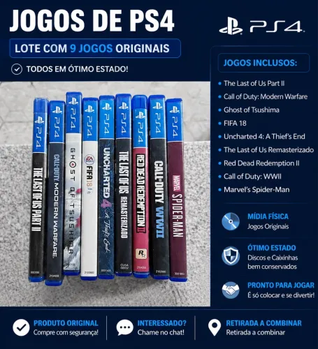 Lote jogos ps4