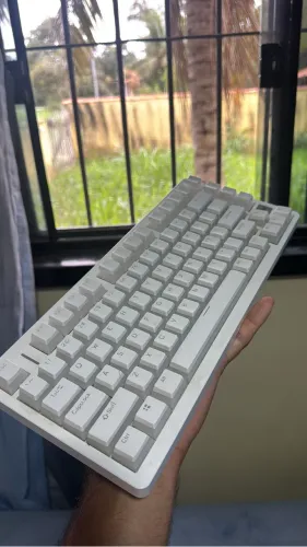 Teclado zuoyax86 RGB gamer branco 8000hz previsão 0,1 MM - 4.0 MM