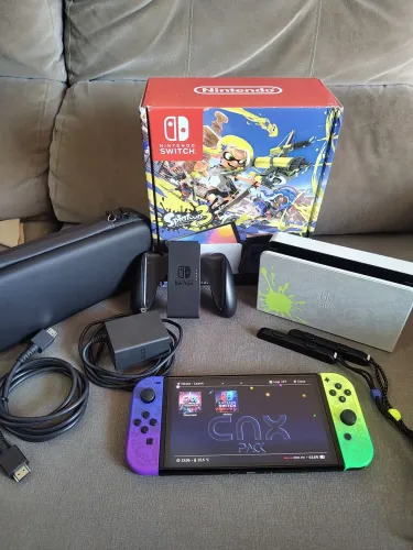 Nintendo Switch OLED DESBLOQUEADO COMPLETO SD 512 GB C 40 JOGOS