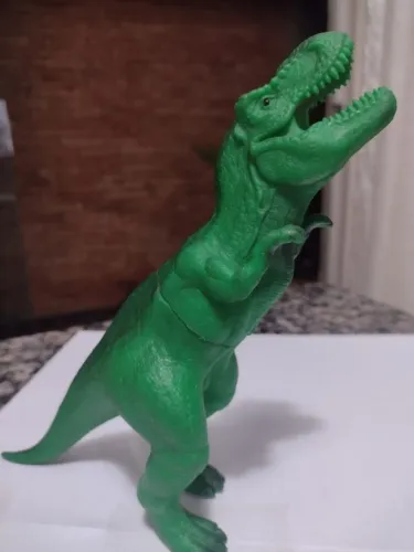 dinossauro t-rex verde brinquedo colecionável decorativo ideal para maquetes de escola