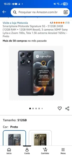 Motorola Signature LACRADO E COM NF