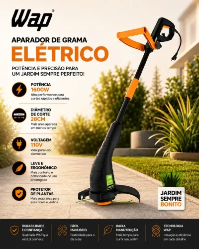 Aparador de Grama Elétrico WAP. Zero 