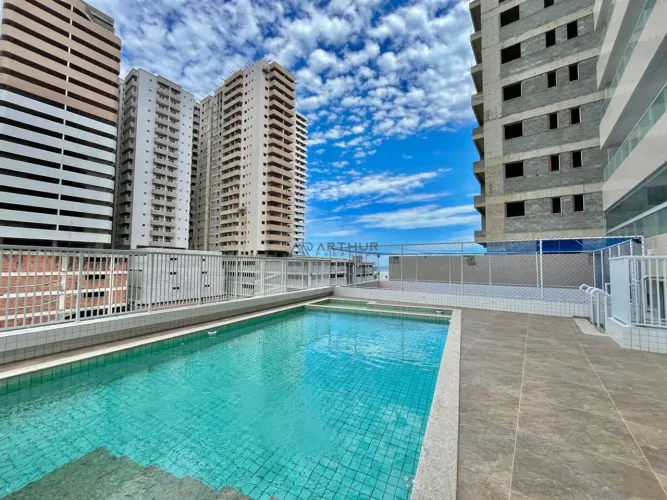 Apartamento com vista mar à venda em Praia Grande com 2 dormitórios e lazer