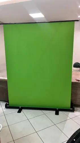 Fundo verde Chroma Key retratil