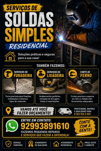 Serviços de solda e reparos e etc