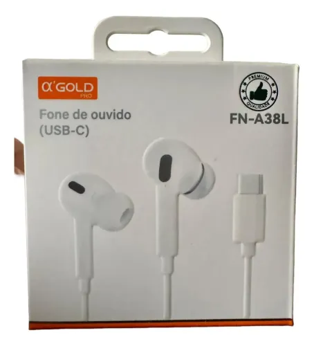 Fone De Ouvido Usb-c Com Microfone Branco