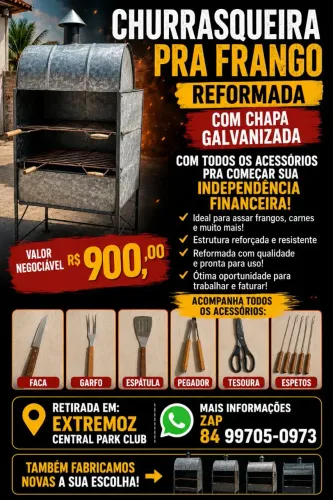 Churrasco  revetida de chapa galvenizada