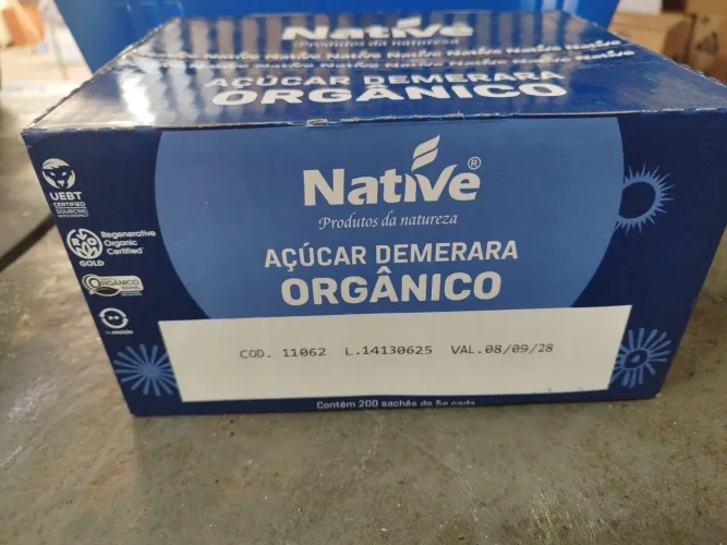 NATIVE AÇUCAR DEMERARA CAIXA COM 200