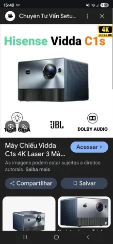 PROJETOR 4K HISENSE C1S 