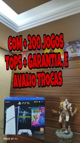 Ps5 slim + garantia, e avalio trocas
