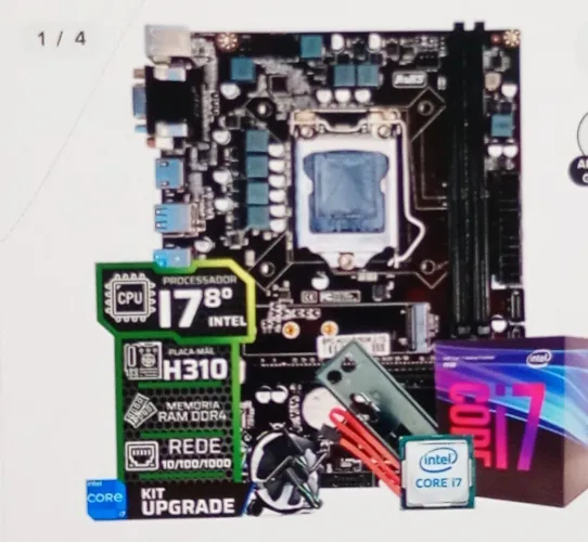 Vendo placa mãe h310 + processador i7 e cooler 