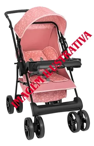 Carrinho de bebê galzerano rosa