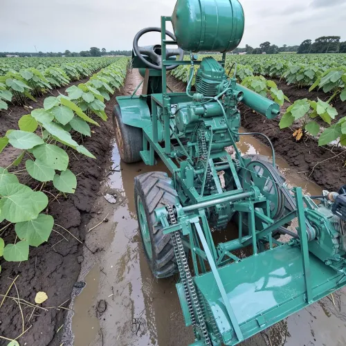 Tratorito com cultivador de solo