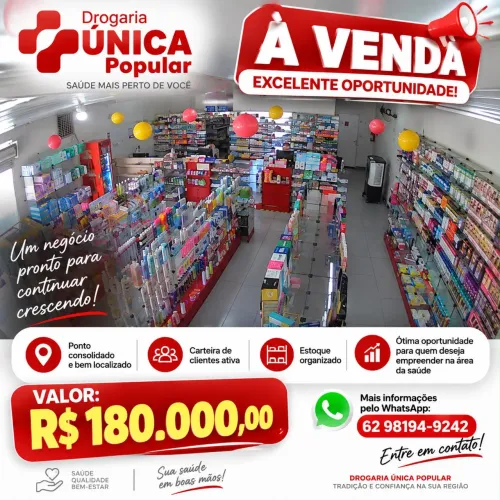 Drogaria à Venda - Oportunidade em Goiânia