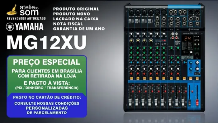 MG12XU Yamaha Mesa de Som Nova Lacrada Garantia 1 Ano Original