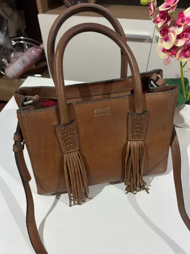 Bolsa Schultz couro caramelo - impecável