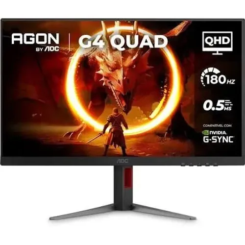 Monitor AOC 27 polegadas Quad HD 180hz 0.5ms de resposta