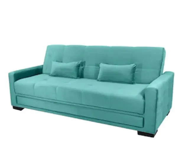 Sofá-Cama 3 Lugares Matrix Grazi com Revestimento em Tecido Veludo