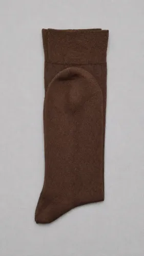 Meia Social Masculina Vintage Marrom