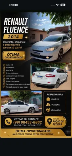 Renault Fluence Sed. Dynamique 2.0 16V Flex Aut. 2014