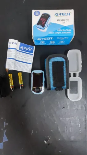 Oximetro de dedo g-tech completo com pilhas