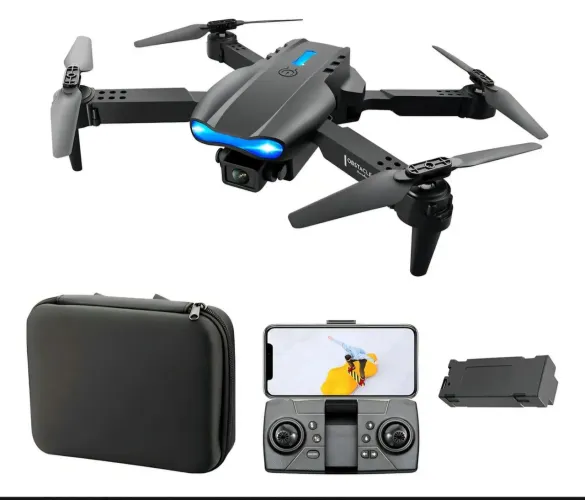 Drone E99 4k Wifi 2 Dupla Hdcâmeras Profissional Cor Preto