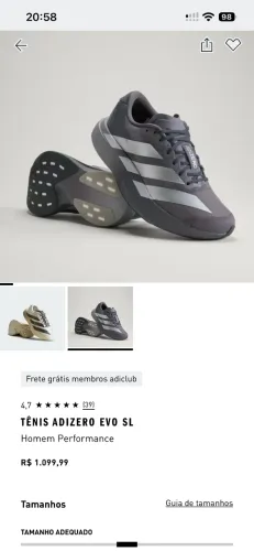 TÊNIS ADIZERO EVO SL
