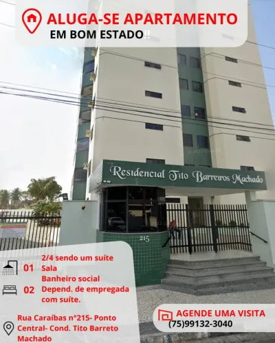 Apartamento para aluguel semi mobiliado, Ponto Centrak - Feira de Santana - BA