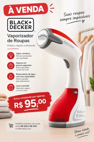 Ferro a vapor da Black decker 