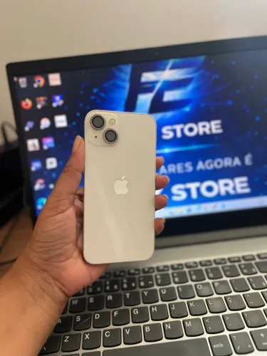Seminovo IPhone 13 256GB branco todo original bateria 92%