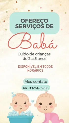 Babá com 2 anos de experiência