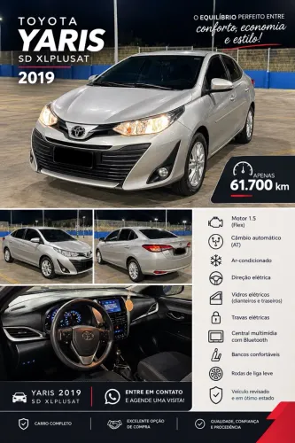 Toyota Yaris XL Plus T. Sed. 1.5 Flex 16V Aut. 2019
