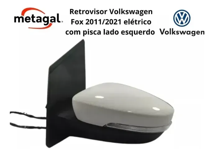 Retrovisor Volkswagen Fox 2011 2012 2013 2014 Elétrico Le (Usado)